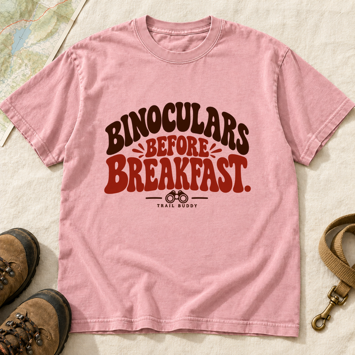 Binoculars Before Breakfast Birding T-Shirt | Buddy Outfitters