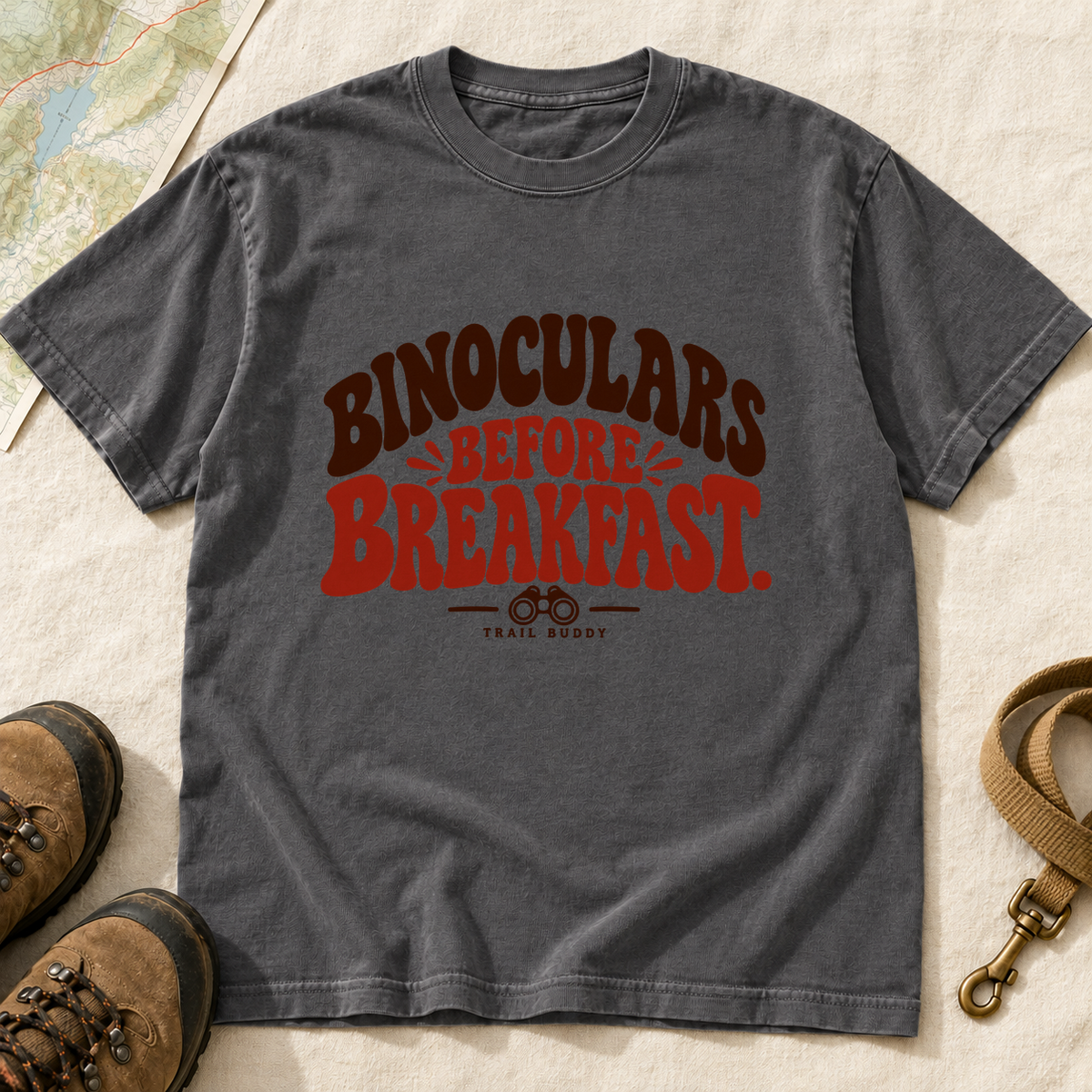 Binoculars Before Breakfast Birding T-Shirt | Buddy Outfitters