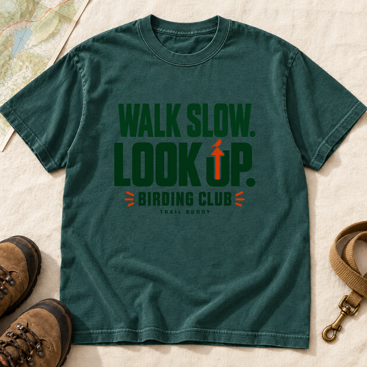 Walk Slow Look Up Birding Club T-Shirt | Buddy Outfitters