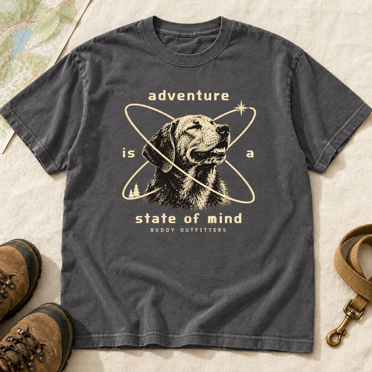 Adventure Is A State Of Mind Labrador – Pepper front mockup