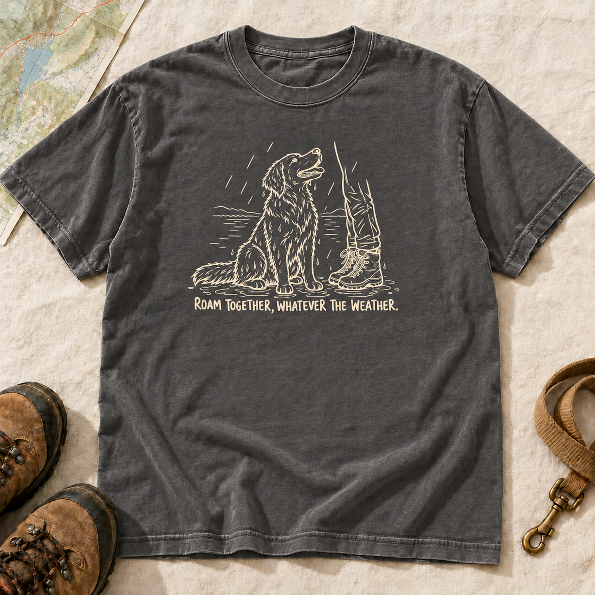 Roam Together, Whatever the Weather Dog Hiking T-Shirt | Buddy Outfitters