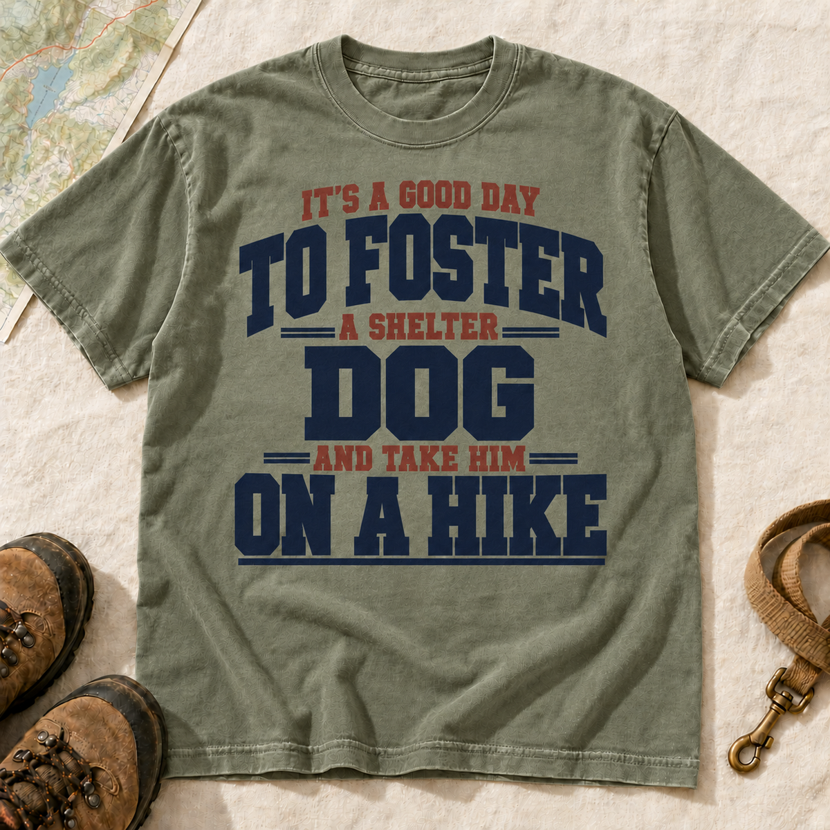 Foster a Shelter Dog and Take Him on a Hike T-Shirt | Buddy Outfitters