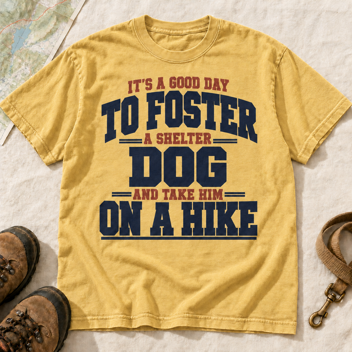 Foster a Shelter Dog and Take Him on a Hike T-Shirt | Buddy Outfitters
