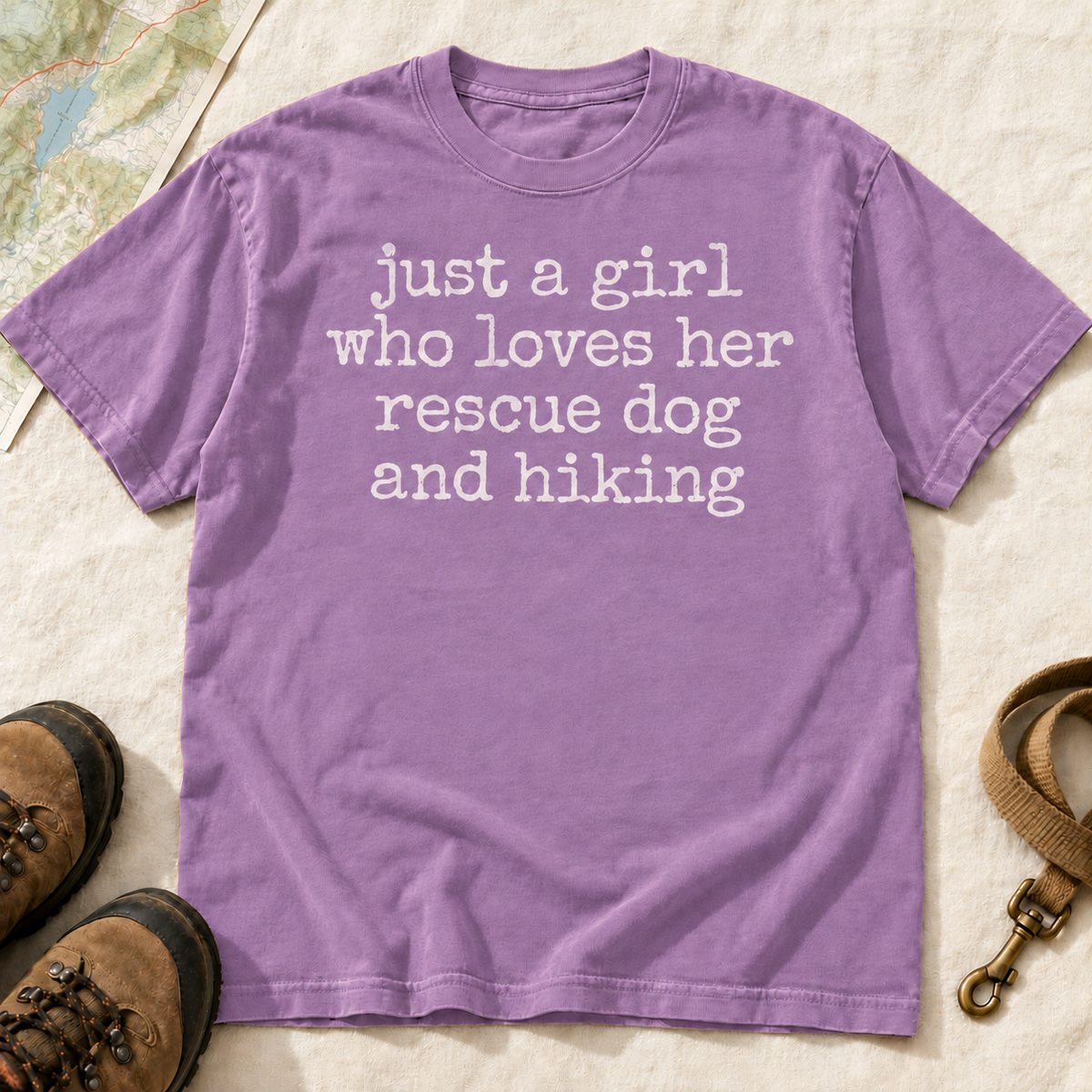 Just a Girl Who Loves Her Rescue Dog and Hiking T-Shirt | Buddy Outfitters