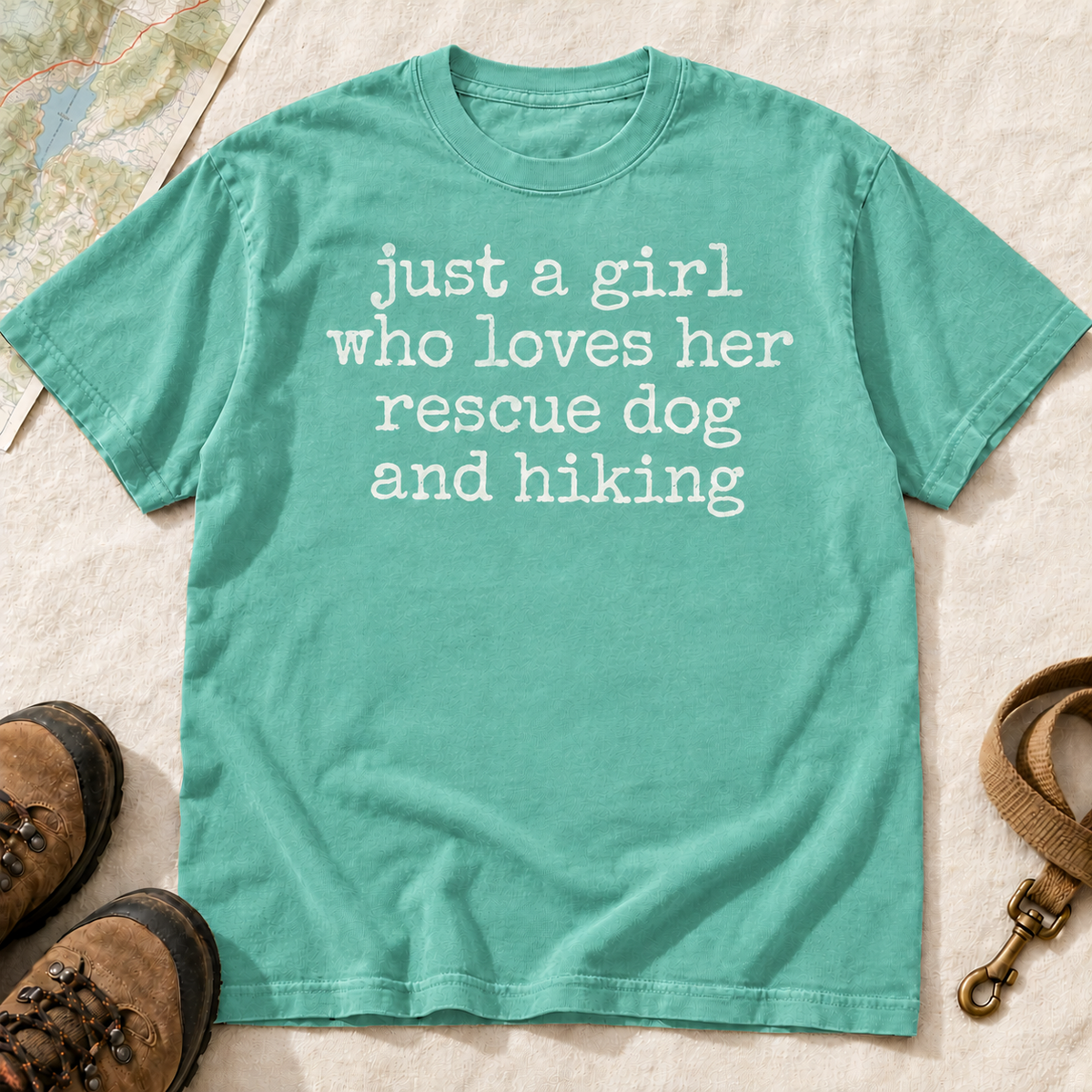 Just a Girl Who Loves Her Rescue Dog and Hiking T-Shirt | Buddy Outfitters