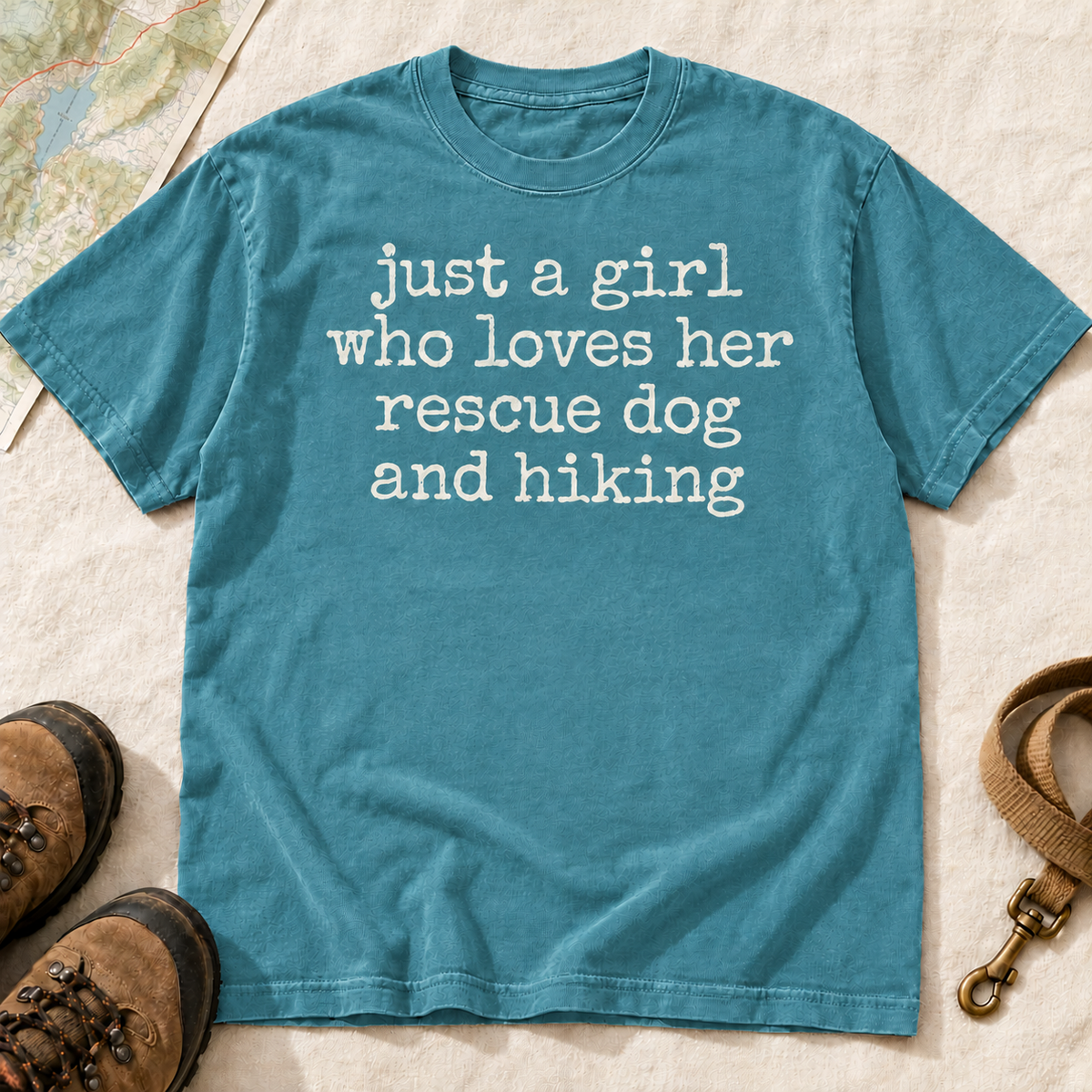 Just a Girl Who Loves Her Rescue Dog and Hiking T-Shirt | Buddy Outfitters