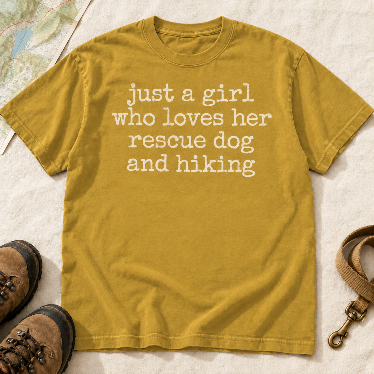 Just a Girl Who Loves Her Rescue Dog and Hiking T-Shirt | Buddy Outfitters