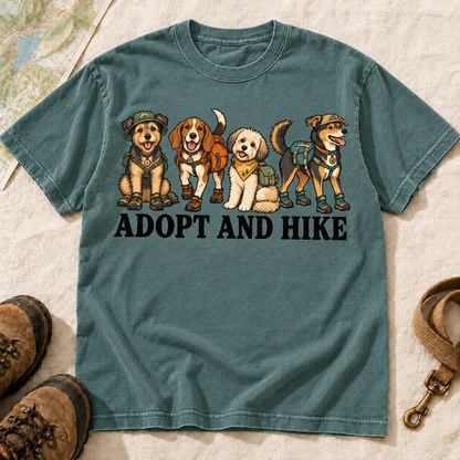Adopt and Hike Dog Lover T-Shirt | Buddy Outfitters