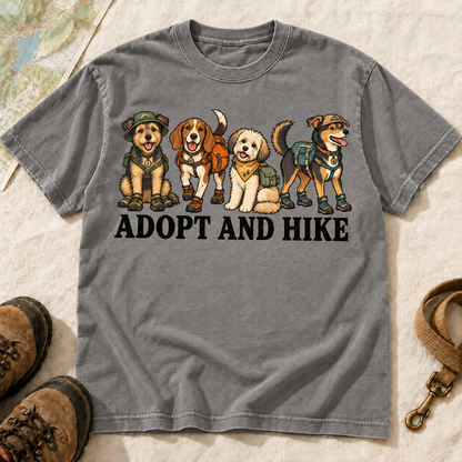 Adopt and Hike Dog Lover T-Shirt | Buddy Outfitters