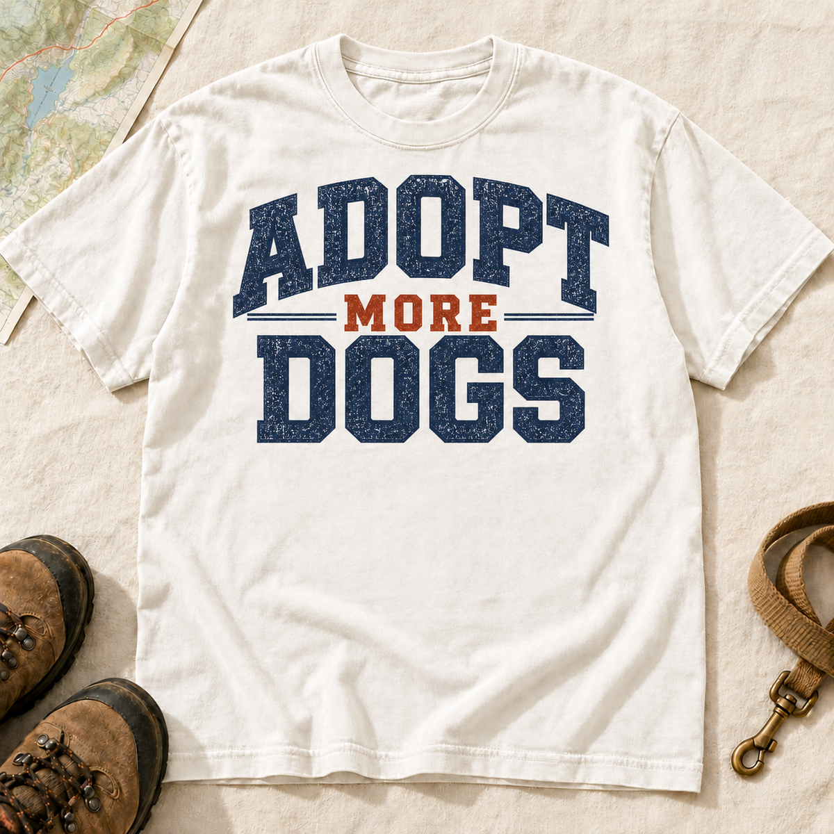 Adopt More Dogs Varsity T-Shirt | Buddy Outfitters