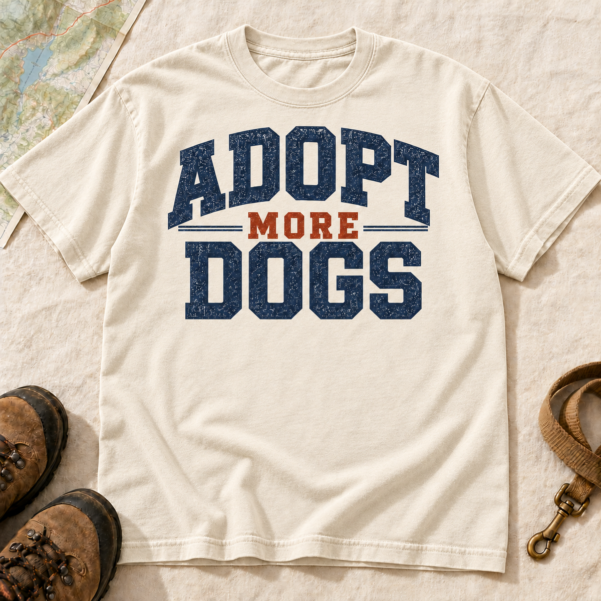 Adopt More Dogs Varsity T-Shirt | Buddy Outfitters