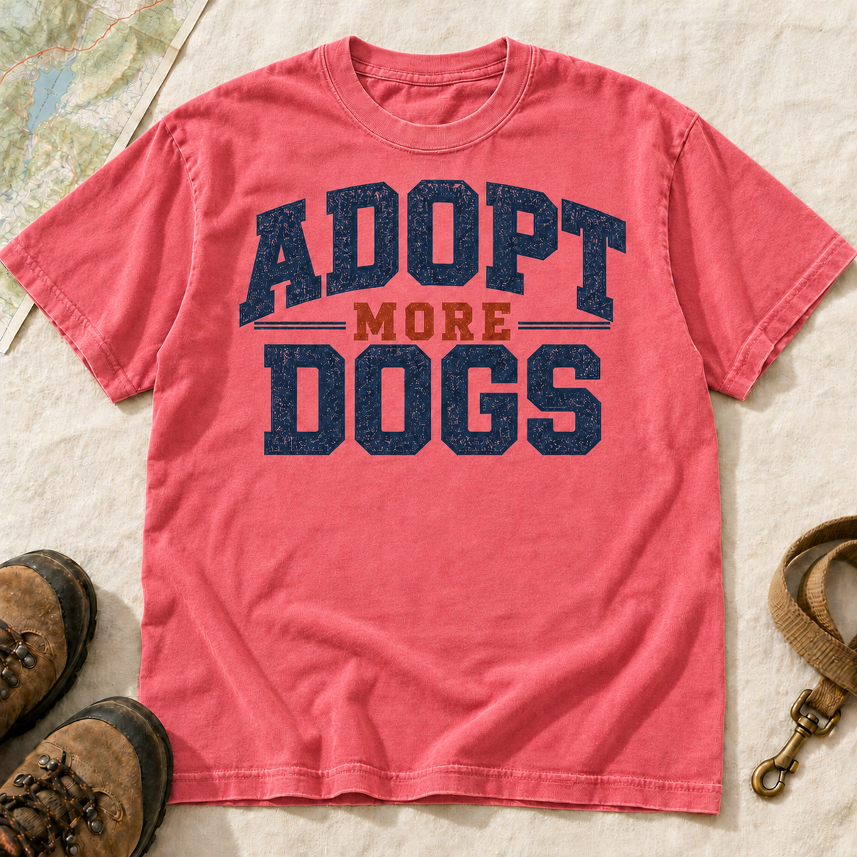 Adopt More Dogs Varsity T-Shirt | Buddy Outfitters