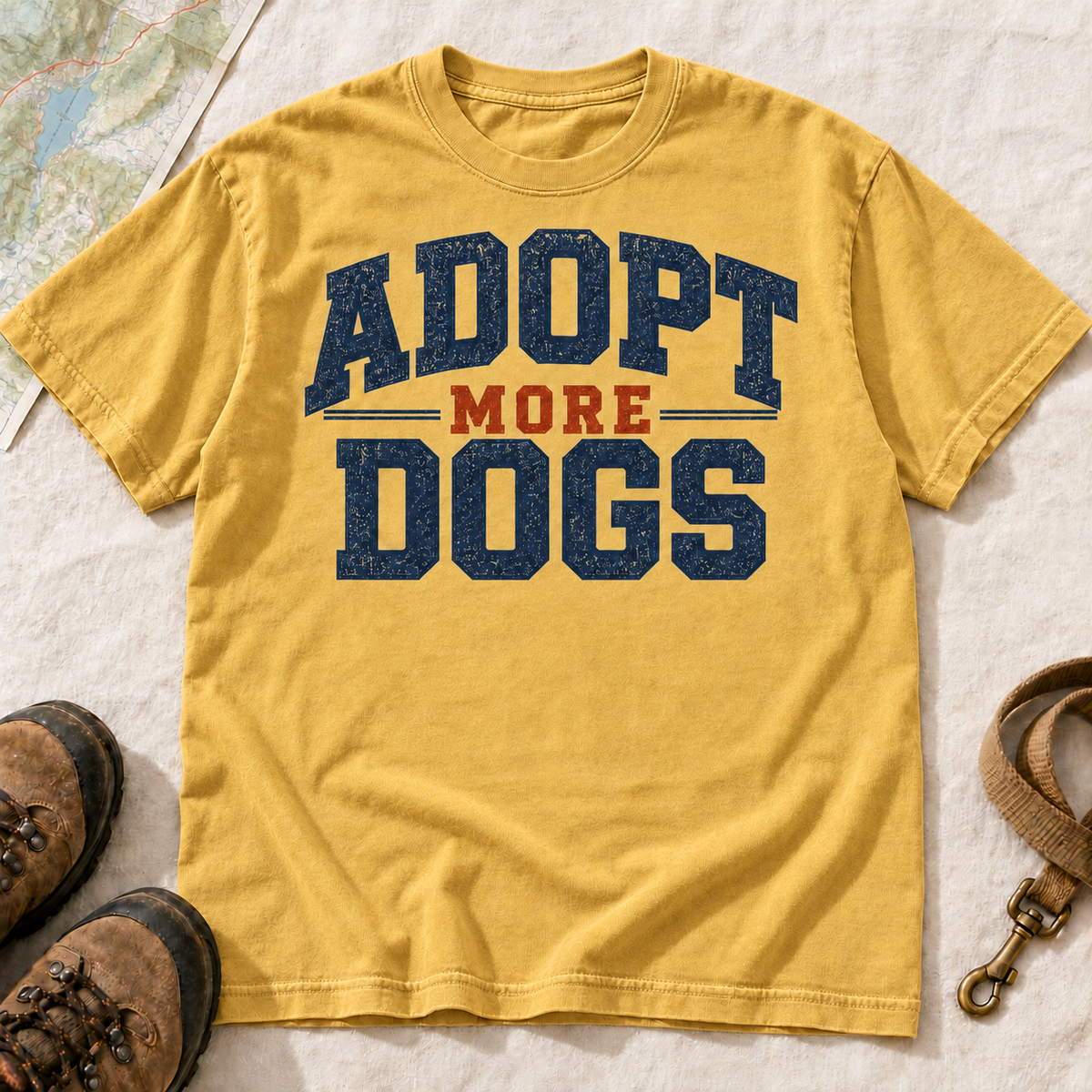 Adopt More Dogs Varsity T-Shirt | Buddy Outfitters