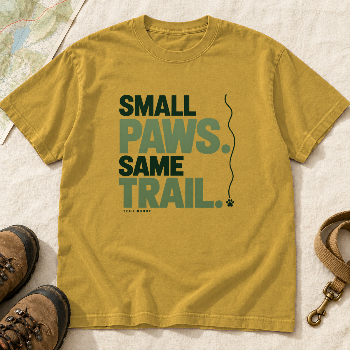 Small Paws Same Trail Dog Hiking T-Shirt | Buddy Outfitters