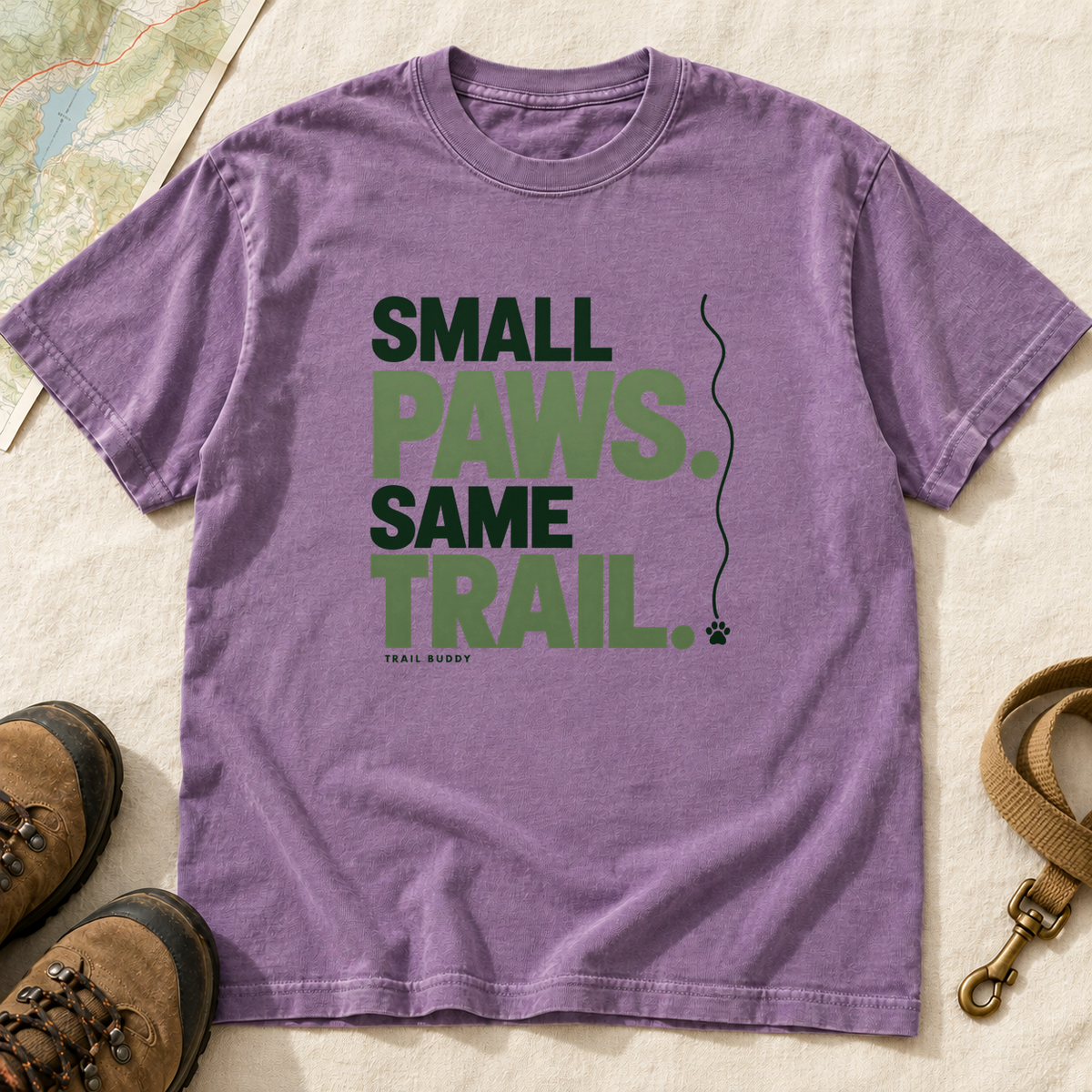 Small Paws Same Trail Dog Hiking T-Shirt | Buddy Outfitters