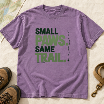 Small Paws Same Trail Dog Hiking T-Shirt | Buddy Outfitters