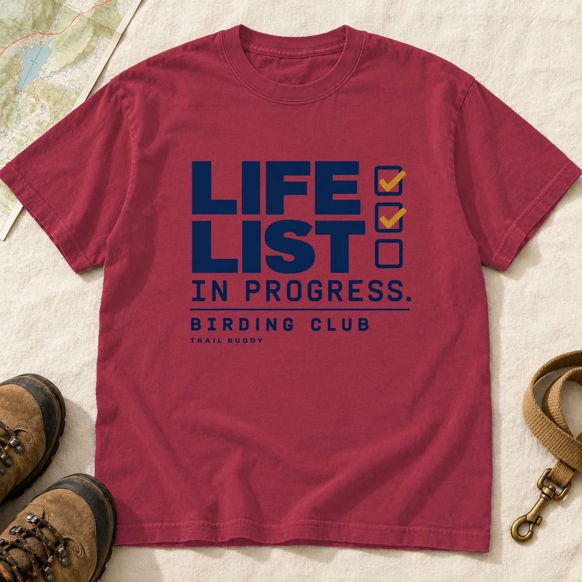 Life List in Progress Birding T-Shirt | Buddy Outfitters