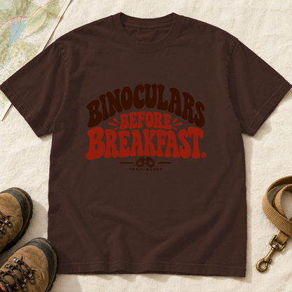 Binoculars Before Breakfast Birding T-Shirt | Buddy Outfitters