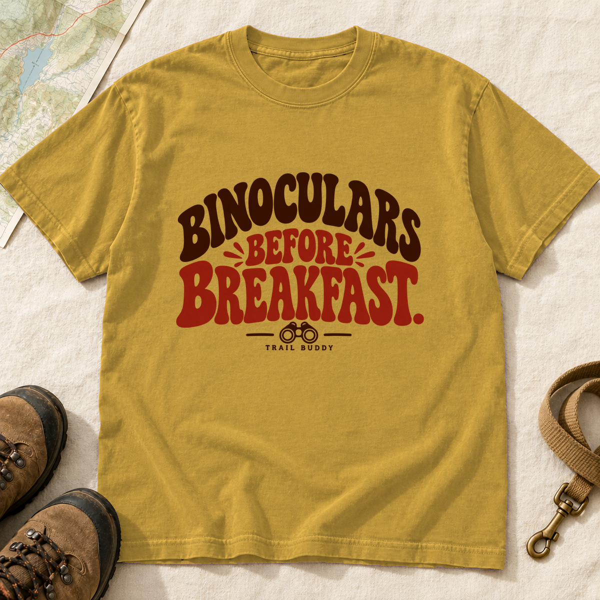 Binoculars Before Breakfast Birding T-Shirt | Buddy Outfitters