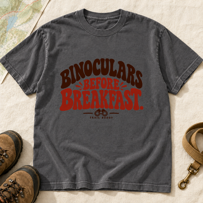 Binoculars Before Breakfast Birding T-Shirt | Buddy Outfitters