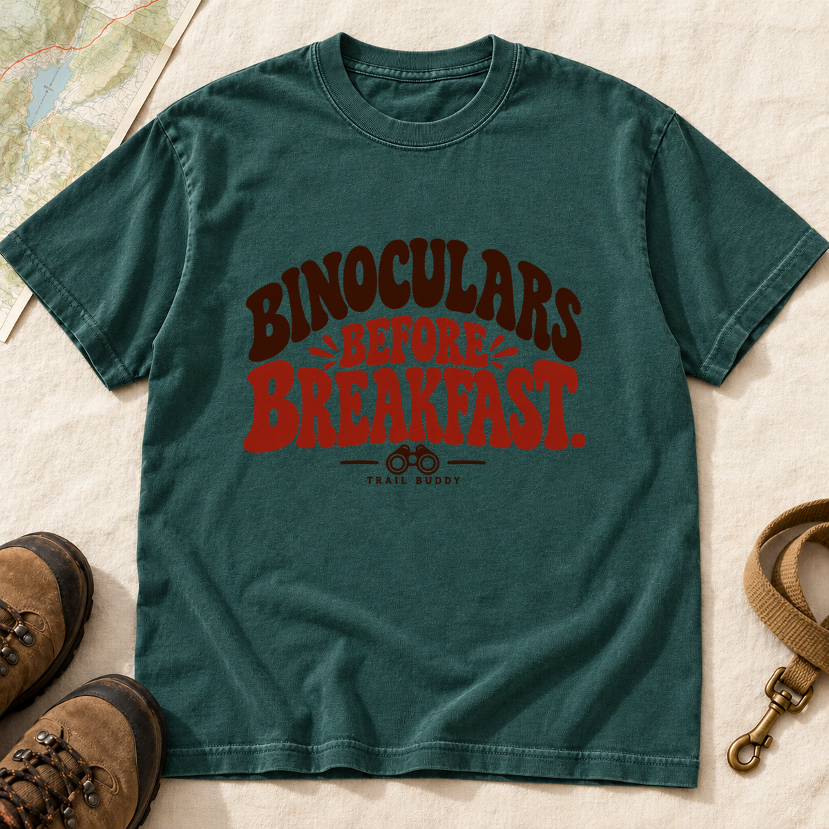 Binoculars Before Breakfast Birding T-Shirt | Buddy Outfitters