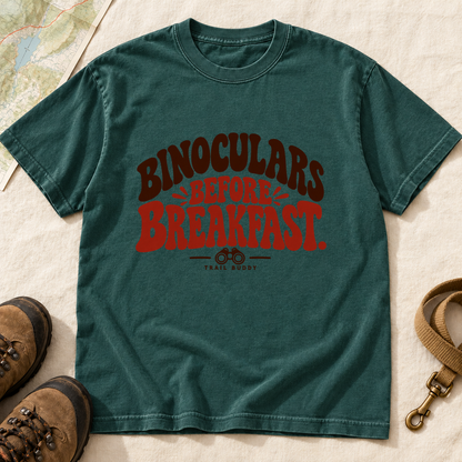 Binoculars Before Breakfast Birding T-Shirt | Buddy Outfitters
