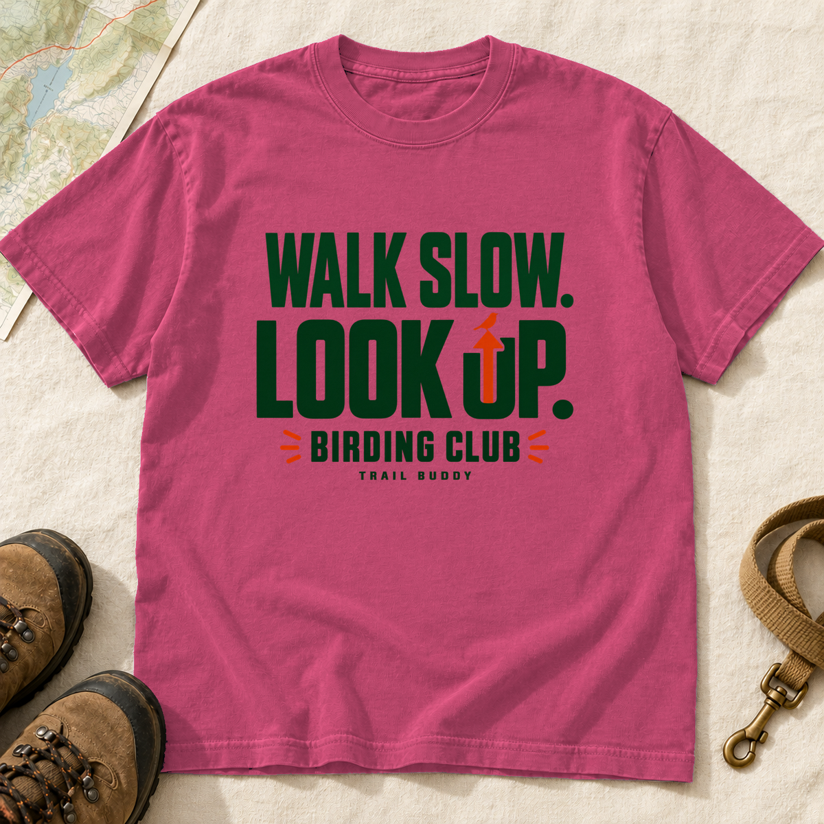 Walk Slow Look Up Birding Club T-Shirt | Buddy Outfitters
