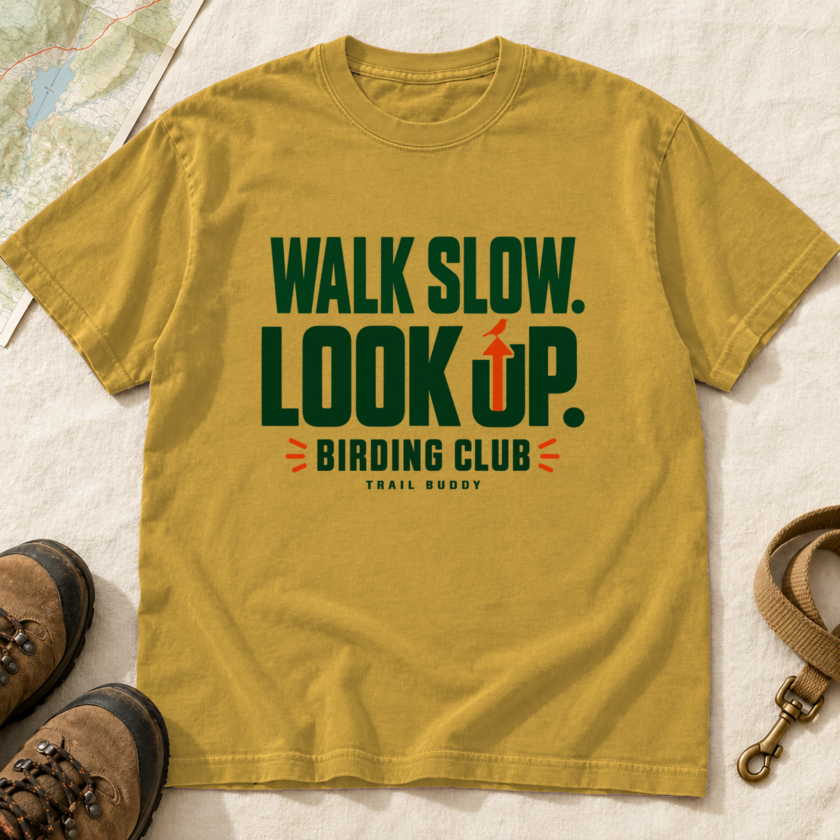 Walk Slow Look Up Birding Club T-Shirt | Buddy Outfitters