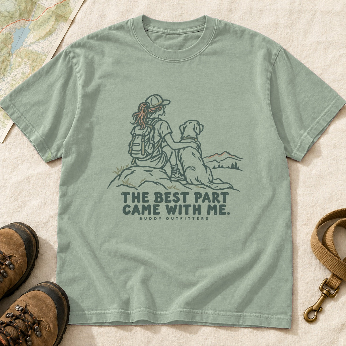 The Best Part Came With Me Girl and Dog Hiking T-Shirt