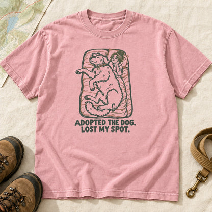 Adopted the Dog Lost My Spot Funny Dog T-Shirt