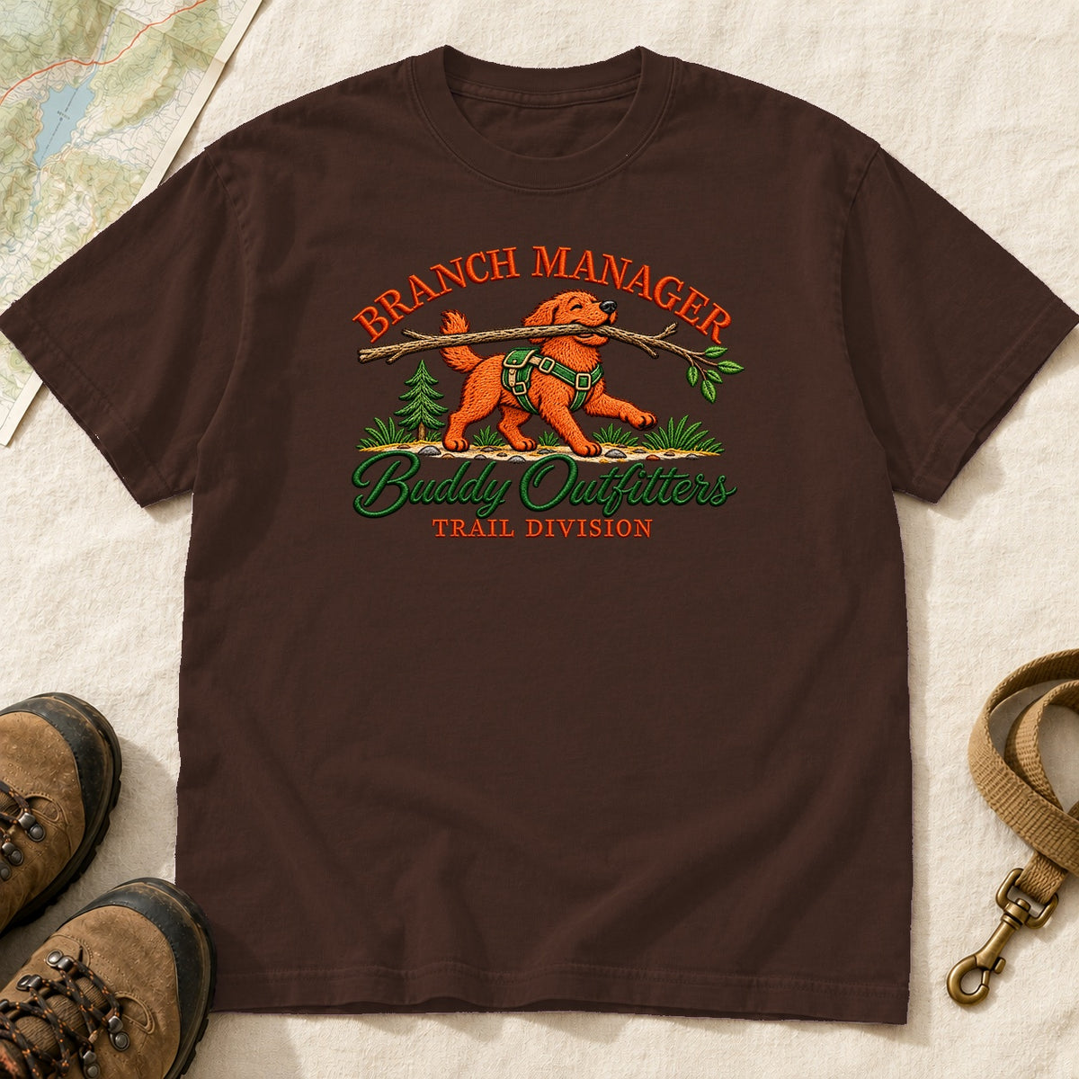Branch Manager Dog Hiking – Espresso front mockup