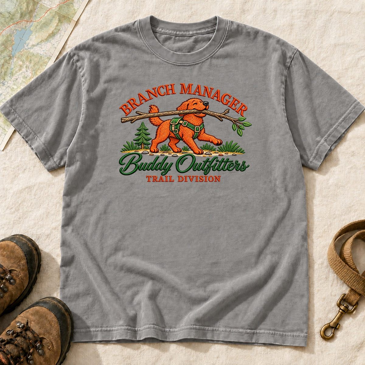Branch Manager Dog Hiking – Grey front mockup