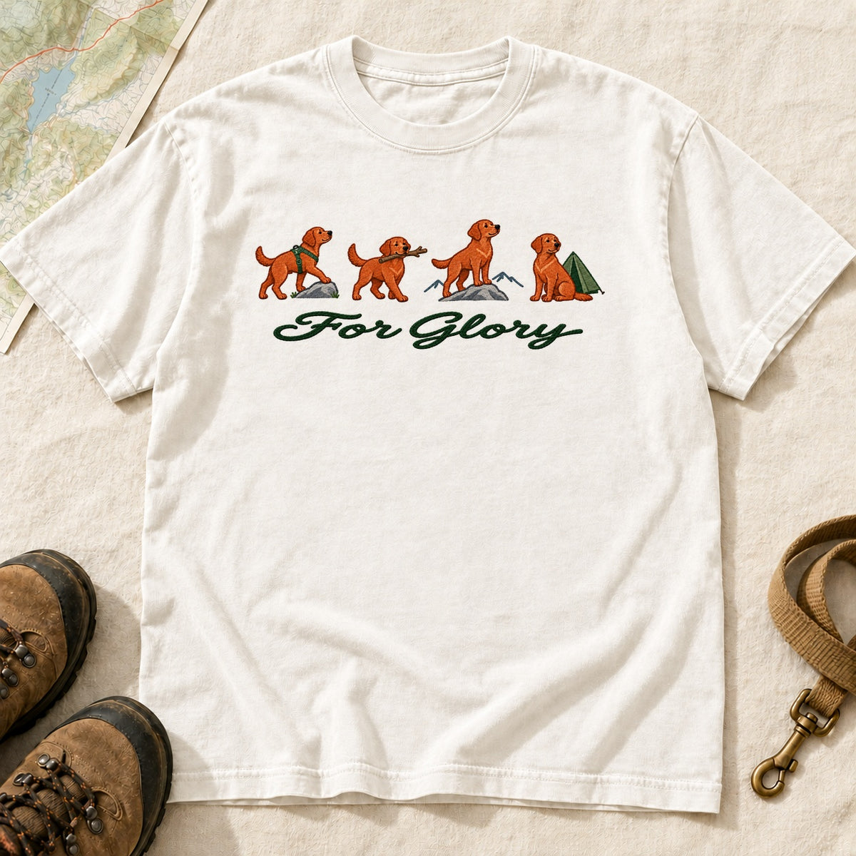 For Glory Labrador Adventure – White front mockup