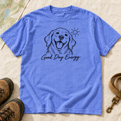 Good Day Energy Golden Retriever – Flo Blue front mockup
