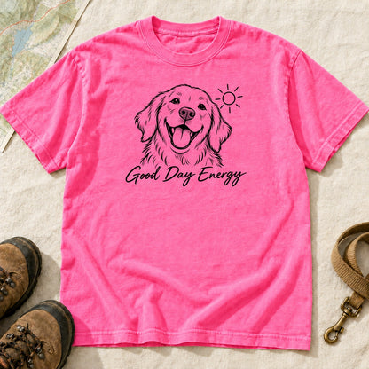 Good Day Energy Golden Retriever – Neon Pink front mockup