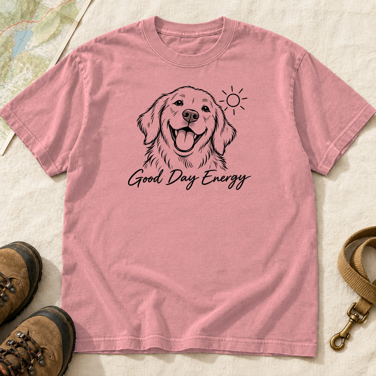 Good Day Energy Golden Retriever – Watermelon front mockup