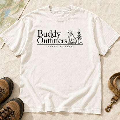 Staff Member Dog And Pine – White front mockup