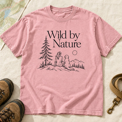 Wild By Nature Girl And Dog Forest – Blossom front mockup
