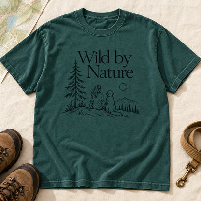 Wild By Nature Girl And Dog Forest – Blue Spruce front mockup