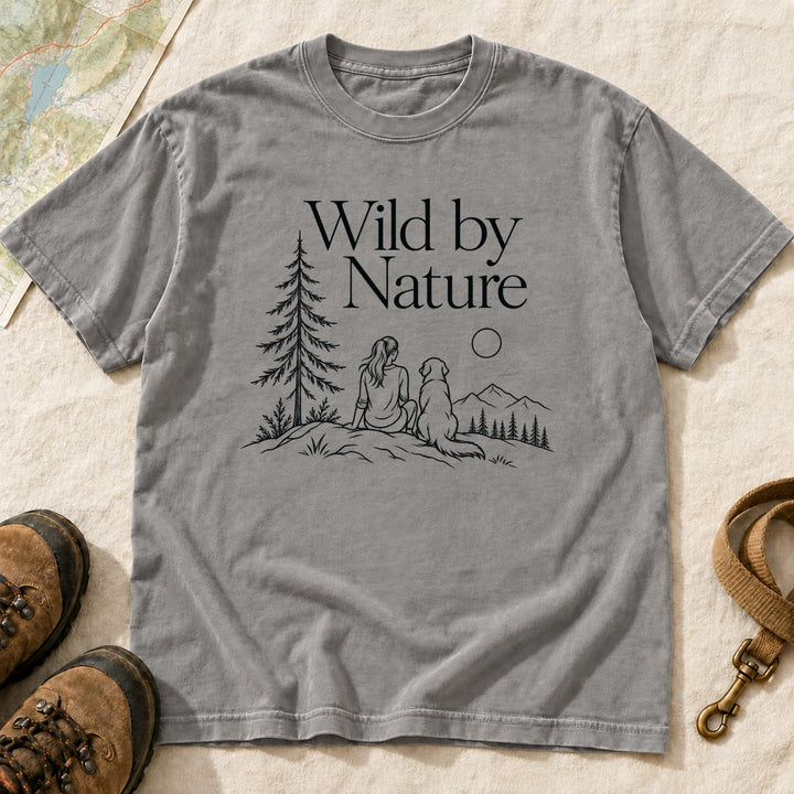 Wild by Nature Girl and Dog Forest T-Shirt | Buddy Outfitters