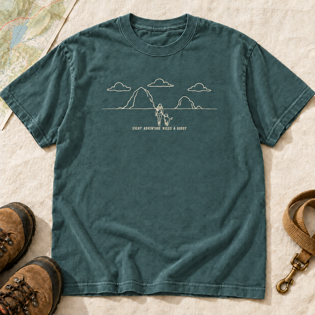 Every Adventure Needs a Buddy Mountain Hiking T-Shirt | Buddy Outfitters