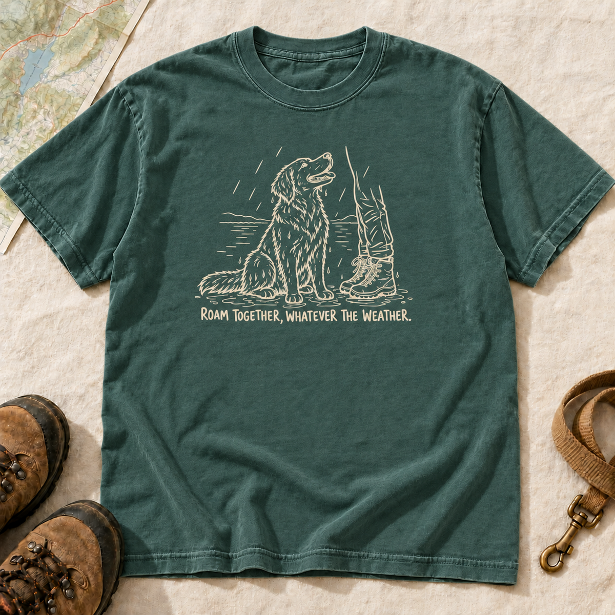 Roam Together, Whatever the Weather Dog Hiking T-Shirt | Buddy Outfitters