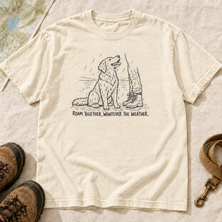 Roam Together, Whatever the Weather Dog Hiking T-Shirt | Buddy Outfitters