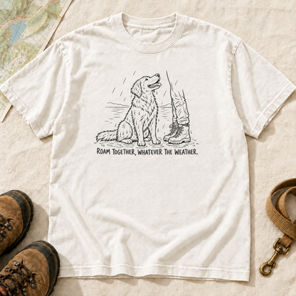 Roam Together, Whatever the Weather Dog Hiking T-Shirt | Buddy Outfitters